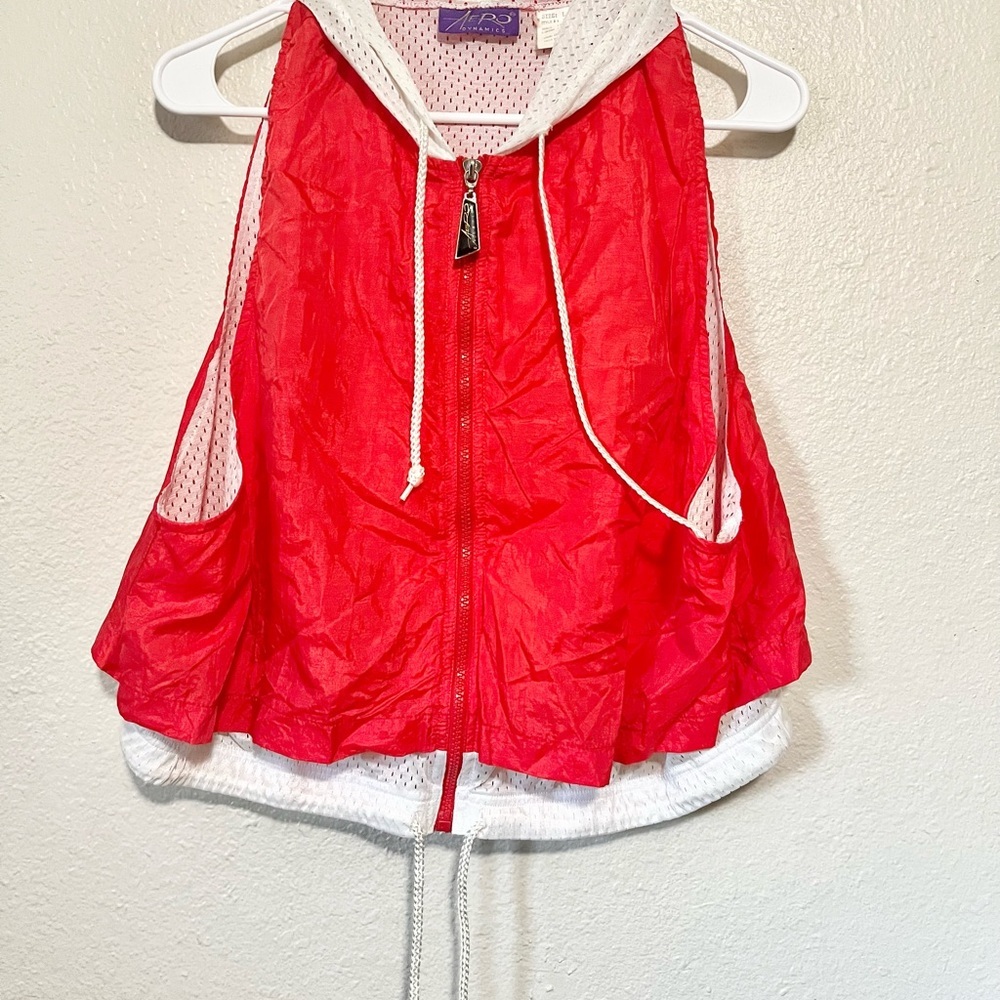 Vtg Women’s Aero Dynamics Mesh Vest Fitness Bicycle EUC Size L Red